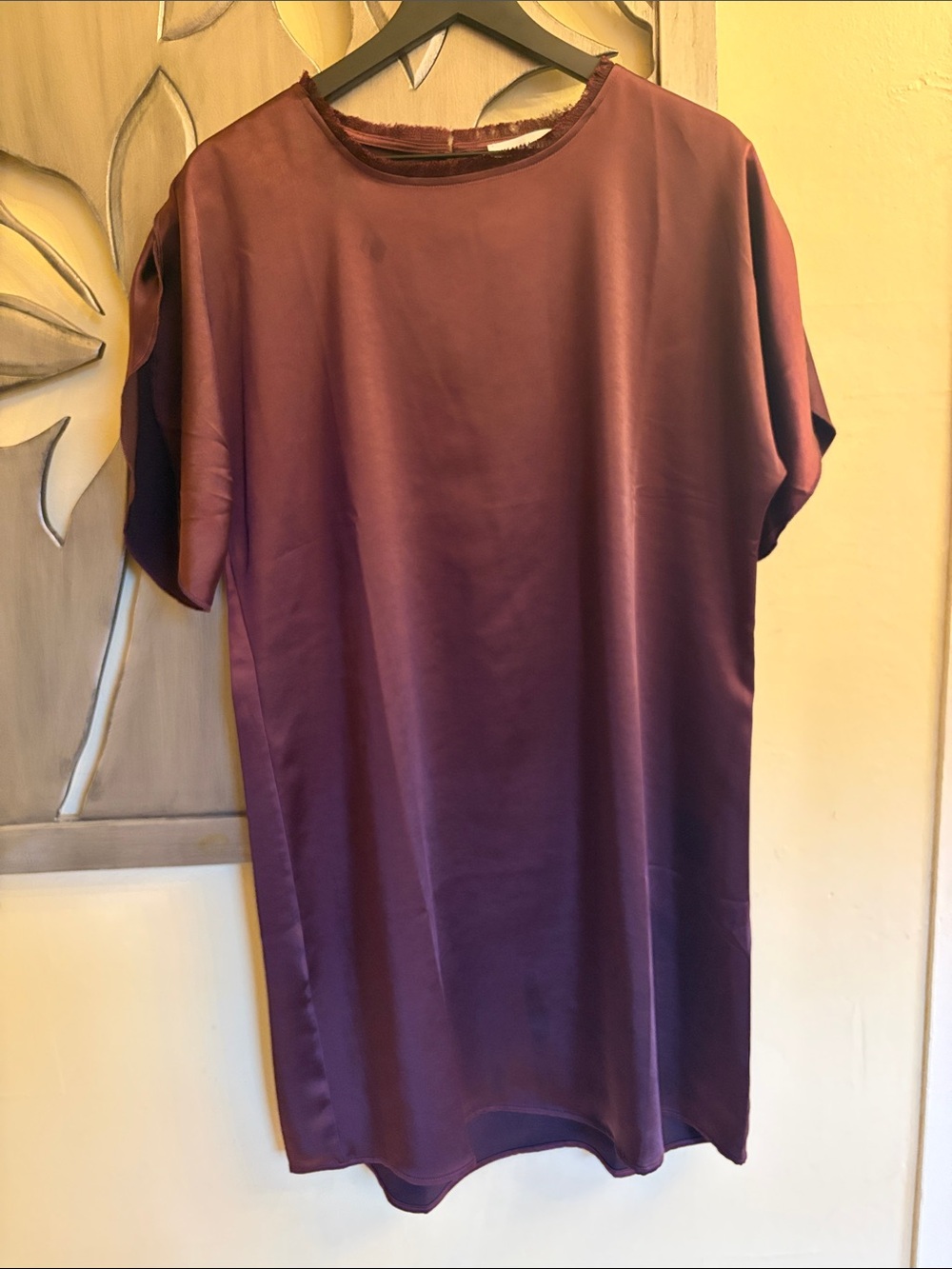 Melissa Nepton Ruby Flutter Sleeve Dress Merlot in Color Medium